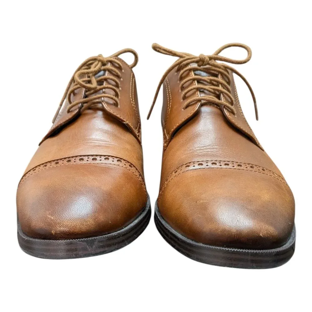 Cole Haan Men's Jefferson Grand Cap Toe Oxford Shoes Brown Leather Size 11 C2379
